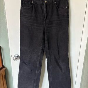 H&M Wide Leg Washed Black Jeans
